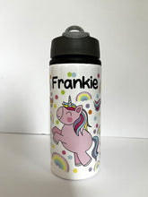 Load image into Gallery viewer, Personalised water bottle with straw
