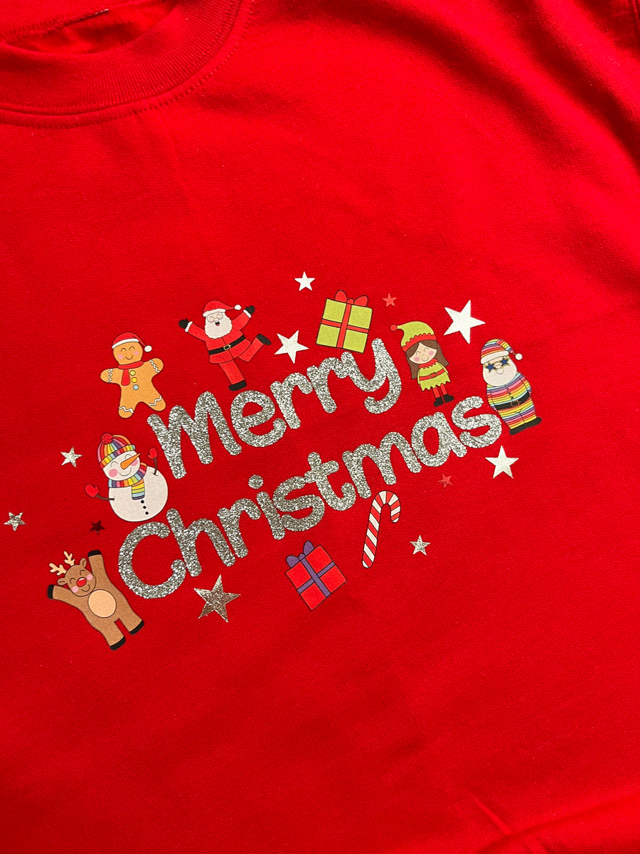 Children's Christmas Sweatshirt Dotty’s Doodles