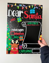 Load image into Gallery viewer, Dear Santa/Father Christmas Chalkboard
