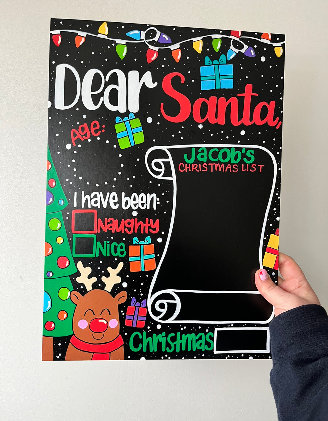 Dear Santa/Father Christmas Chalkboard