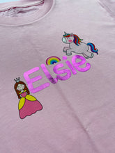 Load image into Gallery viewer, Children&#39;s Personalised T-shirt (3-13 years)
