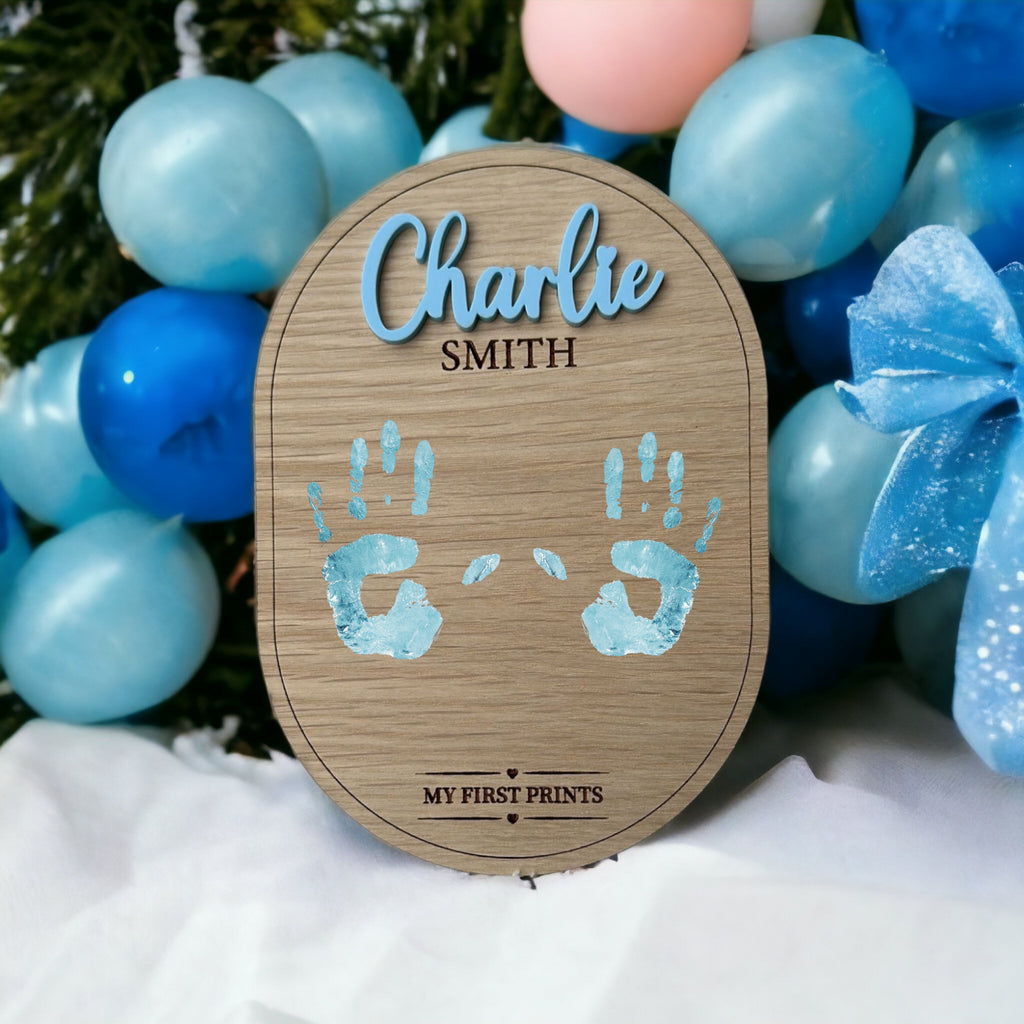 Baby's First Hand Prints Plaque
