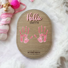 Load image into Gallery viewer, Baby&#39;s First Hand Prints Plaque
