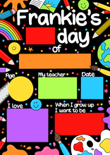 Load image into Gallery viewer, Starting School Whiteboard (different designs available)
