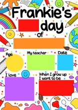 Load image into Gallery viewer, Starting School Whiteboard (different designs available)
