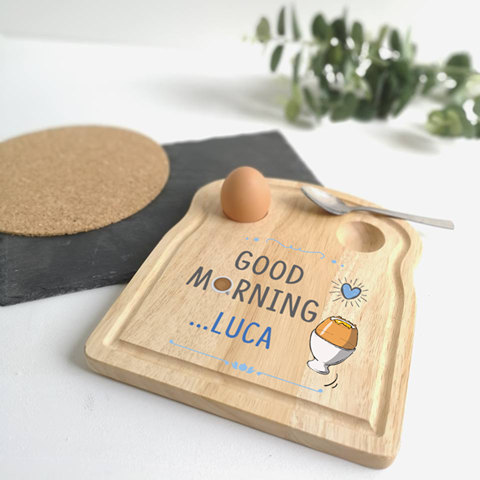 Good Morning Egg Breakfast Board (Blue)
