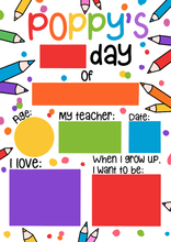 Load image into Gallery viewer, Starting School Whiteboard (different designs available)
