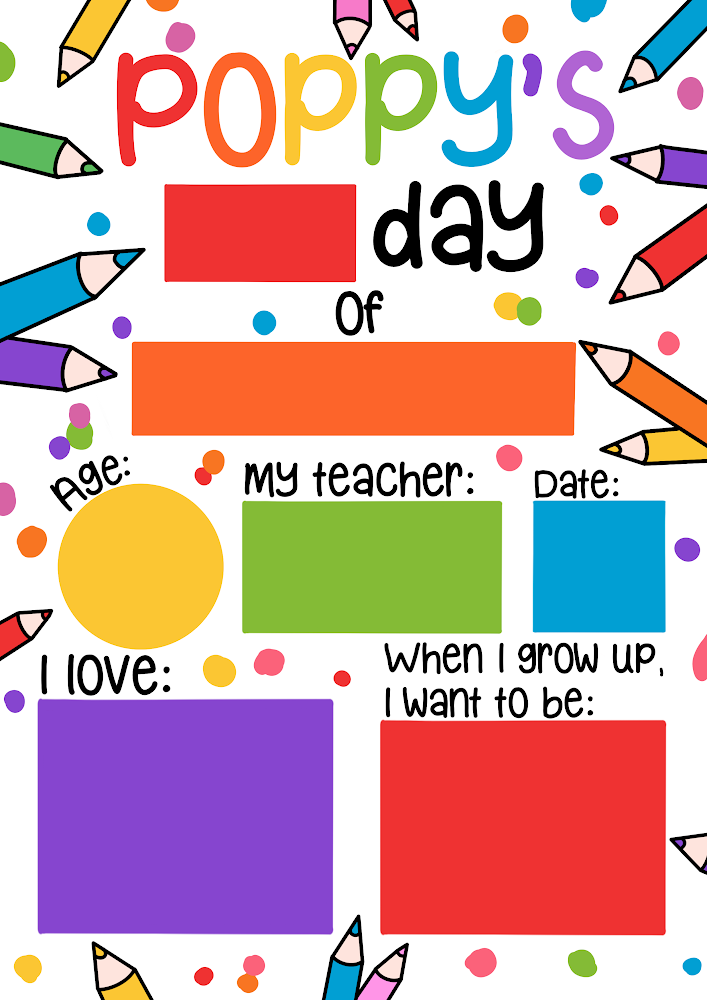 Starting School Whiteboard (different designs available)