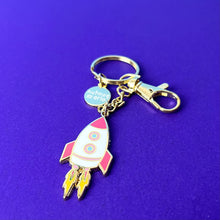 Load image into Gallery viewer, Soaring Rocket Keychain

