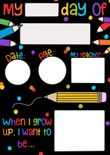 Load image into Gallery viewer, Starting School Whiteboard (different designs available)
