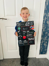 Load image into Gallery viewer, Starting School Hand Painted Chalkboard
