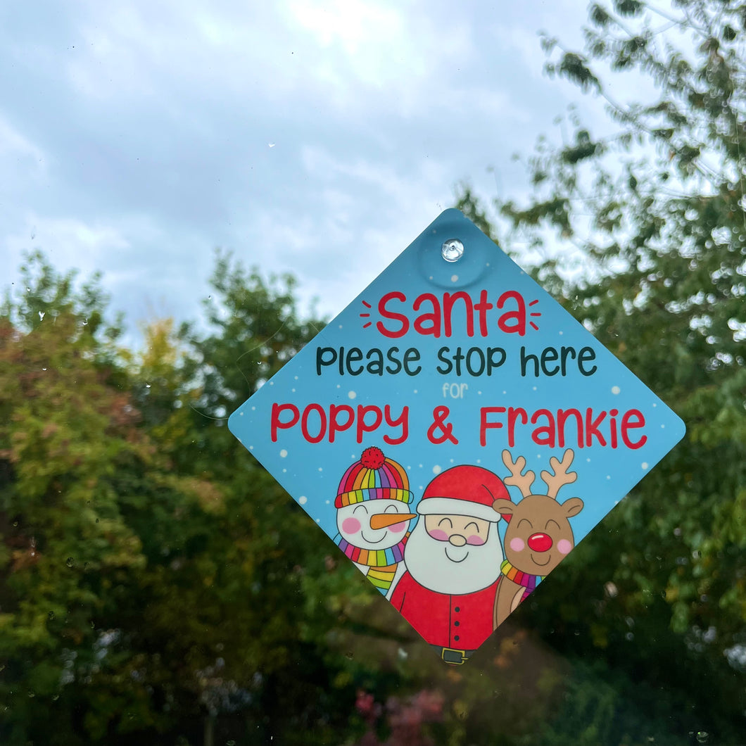 Santa Stop Here Sign-FIVER FRIDAY!