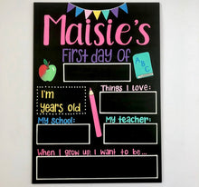 Load image into Gallery viewer, Starting School Hand Painted Chalkboard
