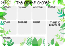 Load image into Gallery viewer, Personalised Chores Whiteboard
