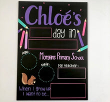 Load image into Gallery viewer, Starting School Hand Painted Chalkboard
