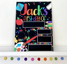 Load image into Gallery viewer, Starting School Hand Painted Chalkboard

